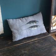 Coussin rectangulaire sardine