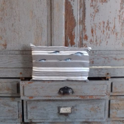 Coussin toile à matelas sardines bleues