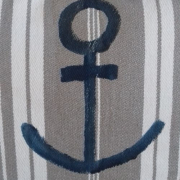 Coussin toile à matelas sardines bleues