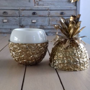 Seau à glace vintage en forme d'ananas dans le goût de Mauro Manetti